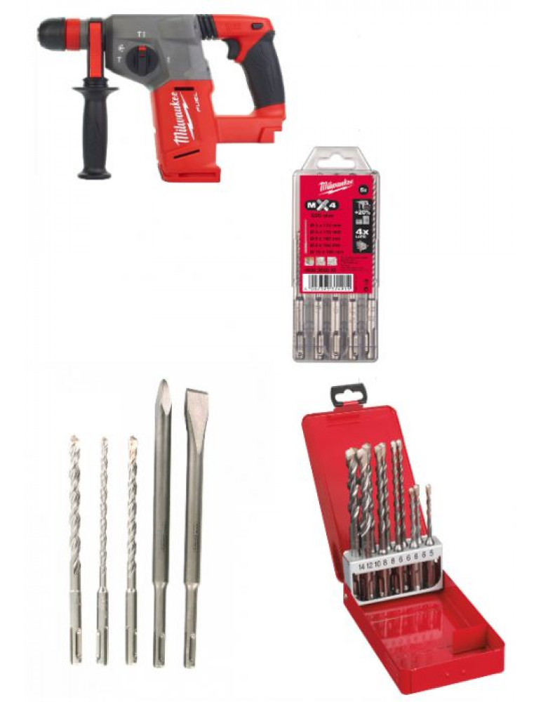 Промо набор Milwaukee M18 CHX-Promo (Перфоратор 4933451381+ буры 4932352833,4932352340, 4932430002)