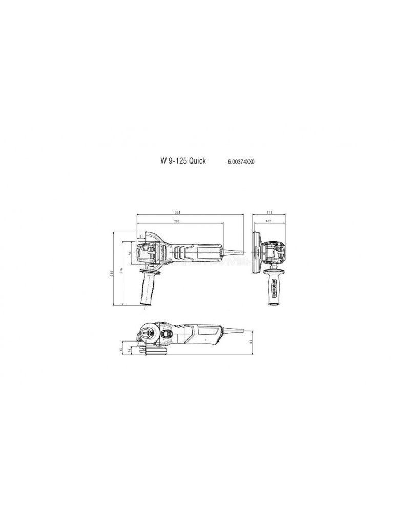 Угловая шлифовальная машина Metabo W 9-125 Quick Limited Edition 600374920