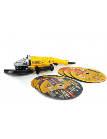 Угловая шлифовальная машина DeWalt DWE 492 D10 (набор дисков)
