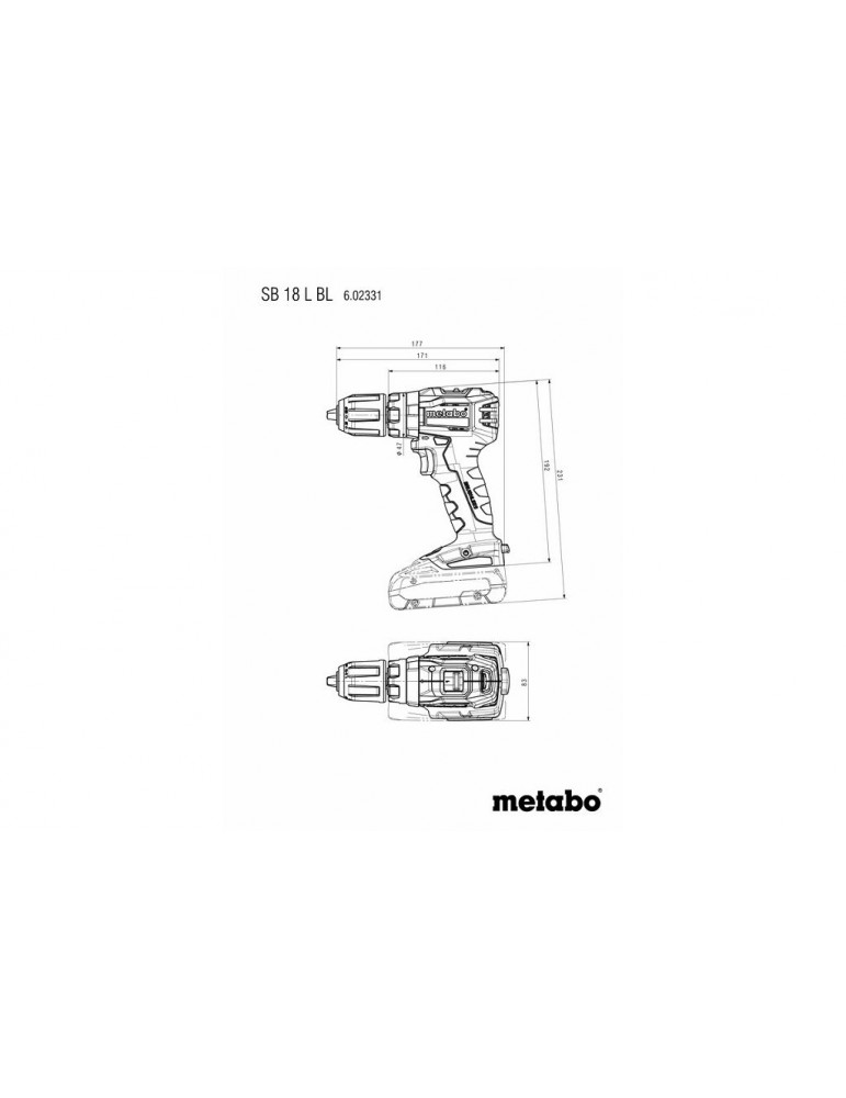 Аккумуляторная дрель-шуруповерт Metabo SB18LBL 602331800