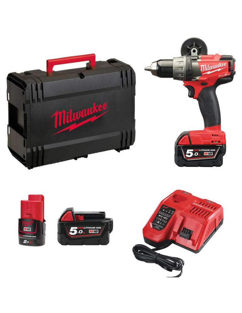 Аккумуляторная дрель-шуруповерт Milwaukee M18 FDD-502X Fuel II 4933451064