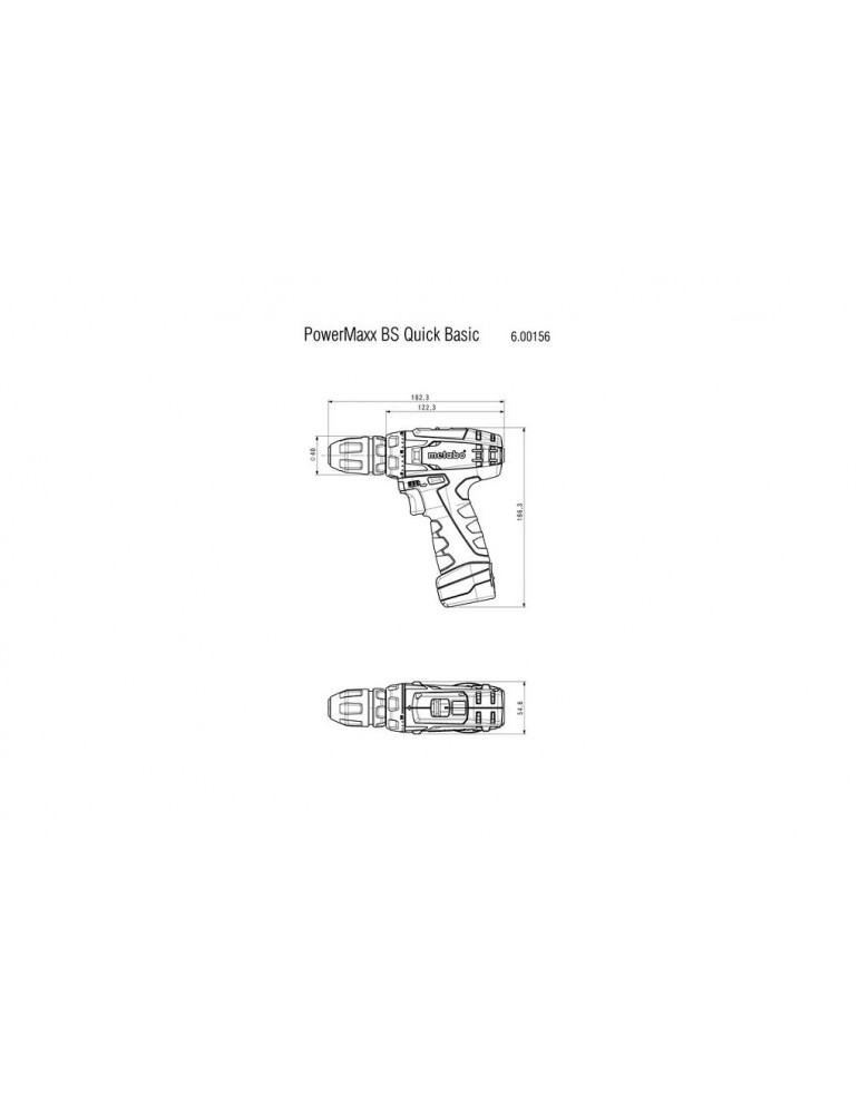 Аккумуляторный винтоверт Metabo PowerMaxx BS Quick картон 600156890