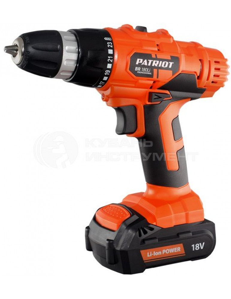 Аккумуляторная дрель-шуруповерт Patriot BR180Li 180201540