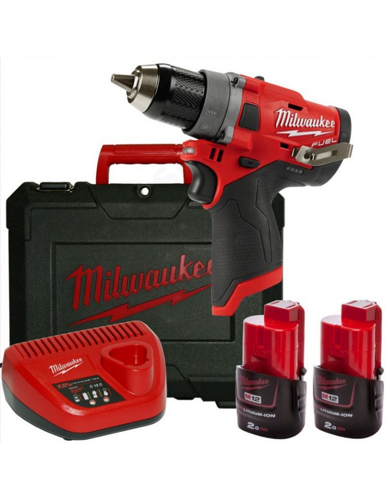 Аккумуляторная дрель-шуруповерт Milwaukee M12 FDD-202X Fuel 4933459816