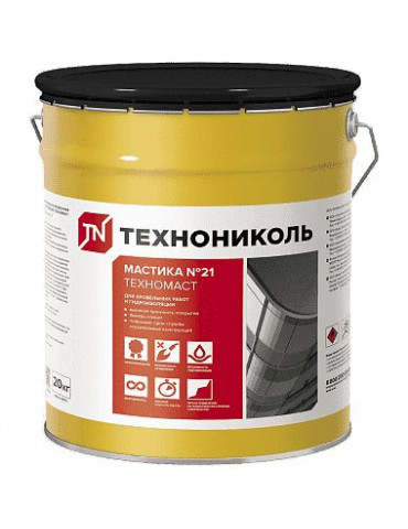 Мастика Технониколь №21 Техномаст 20 кг кровельная