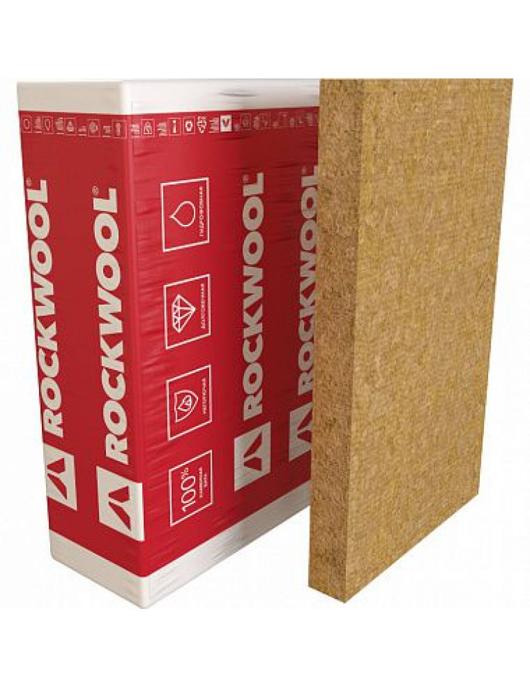 Базальтовая вата Rockwool Фасад Баттс Оптима 1000x600x50 мм